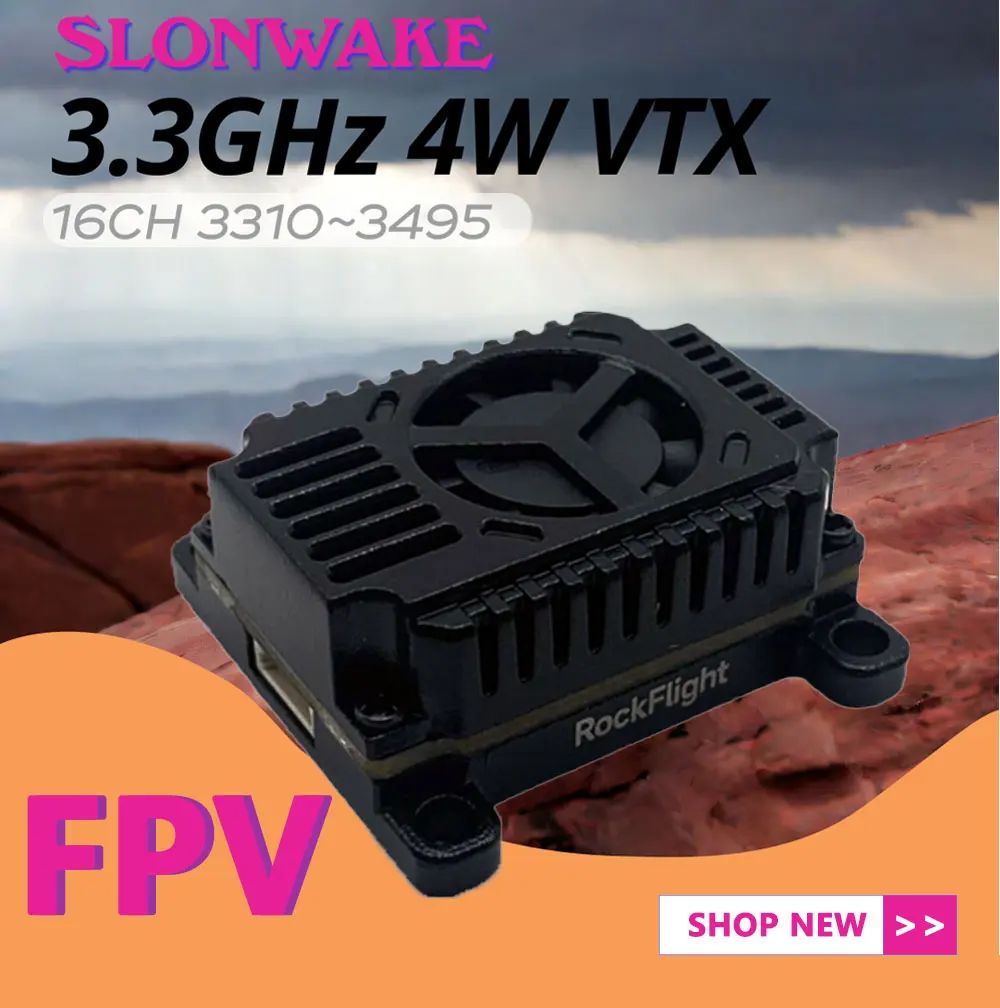 SLONWAKE FPV 3.3G 16CH 4000mW  - Drone Transmitter 评论和价格