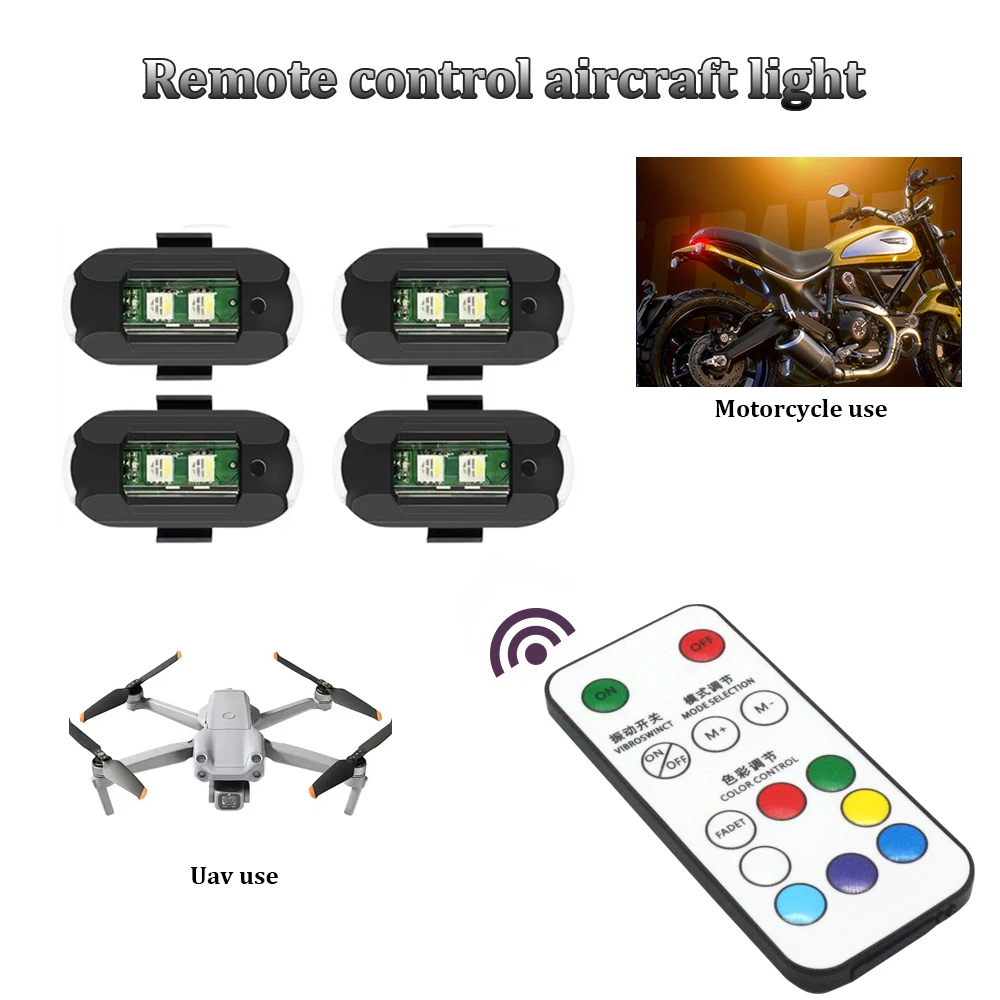 1Pcs Remote LED RGB Anti-colli - Drone Led Light 评论和价格