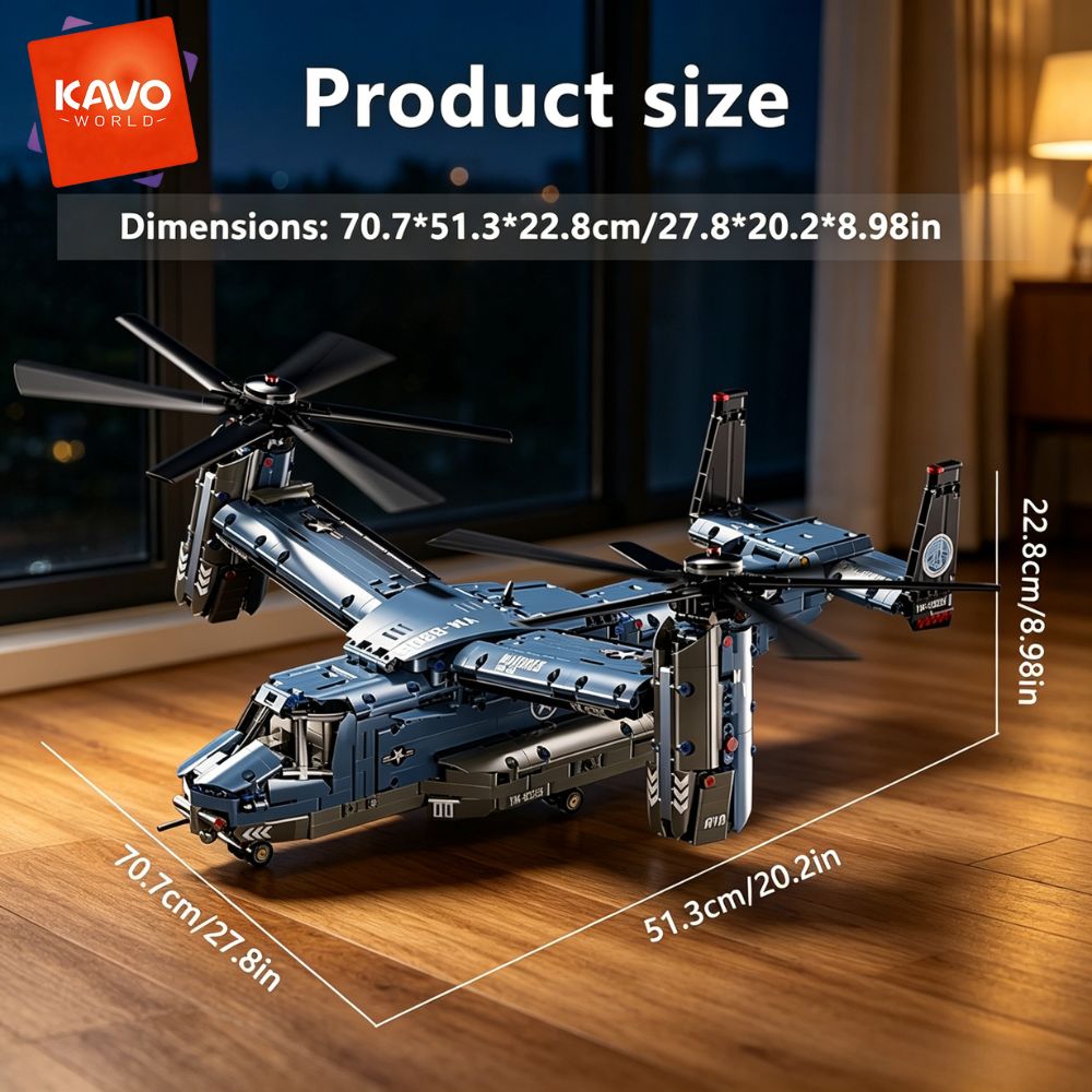KAVOWORLD 1486PCS V-22 Osprey  - Jjrc Drone X12 评论和价格